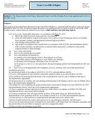Form PPS-5138 Foster Care Bill of Rights - Kansas