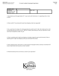 Document preview: Appendix 0B Critical Incident Employee Experience - Kansas