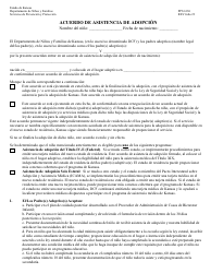 Document preview: Formulario PPS6130 Acuerdo De Asistencia De Adopcion - Kansas (Spanish)