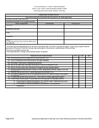 Adult Day Care Center Monitoring Form - Georgia (United States), Page 6