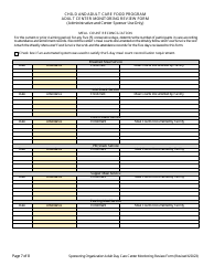 Adult Day Care Center Monitoring Form - Georgia (United States), Page 7