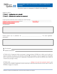 Document preview: Programme D'aide Aux Passages a Niveau Municipaux (Papnm) - Quebec, Canada (French)