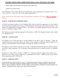 Form DOJ-3 Fact Witness Voucher, Page 5