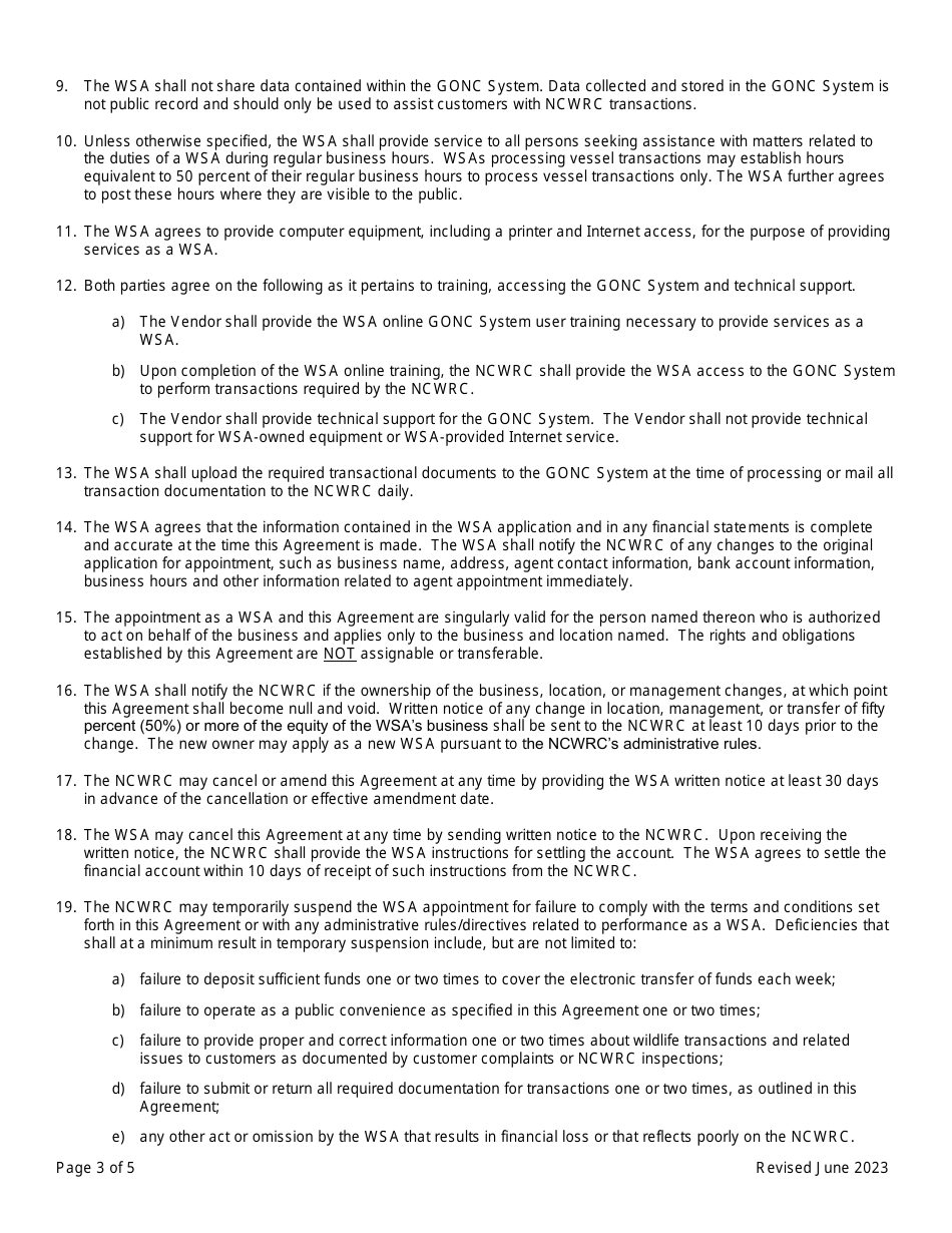 Wildlife Service Agent Information - North Carolina, Page 3