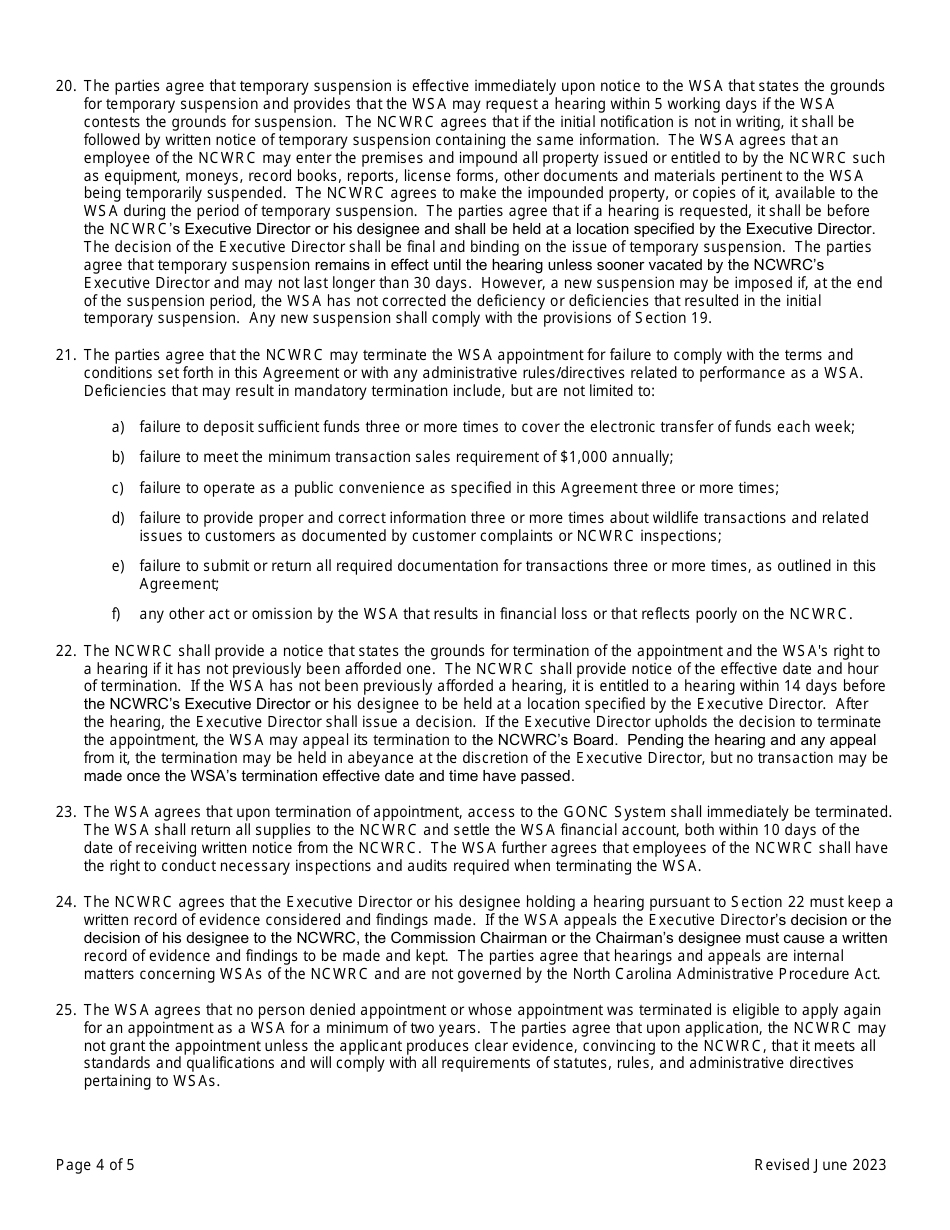 Wildlife Service Agent Information - North Carolina, Page 4
