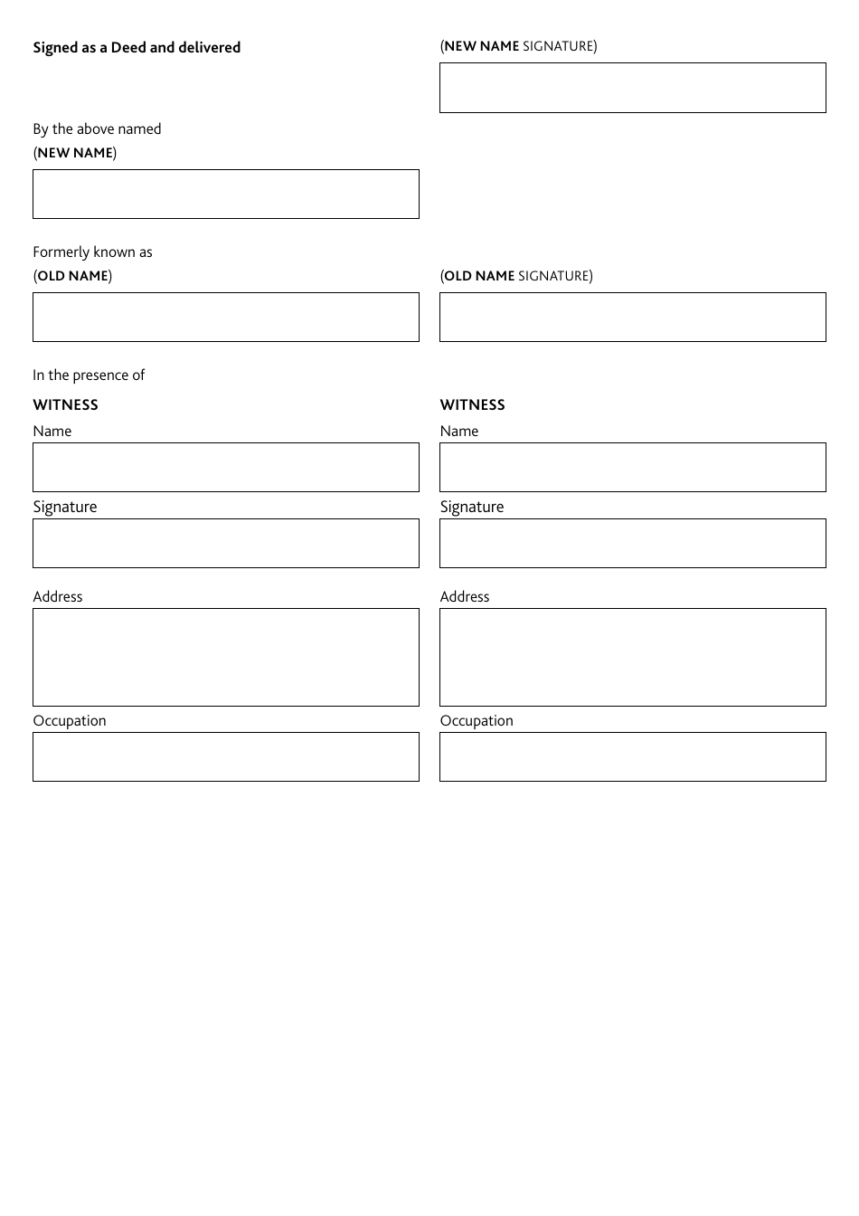 Form LOC020 Change of Name Deed - United Kingdom, Page 3
