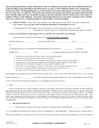 Form VN185 Marital Settlement Agreement - County of Ventura, California, Page 2