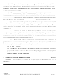 Form VN185 Marital Settlement Agreement - County of Ventura, California, Page 4