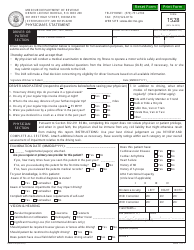 Form 1528 Physician&#039;s Statement - Missouri