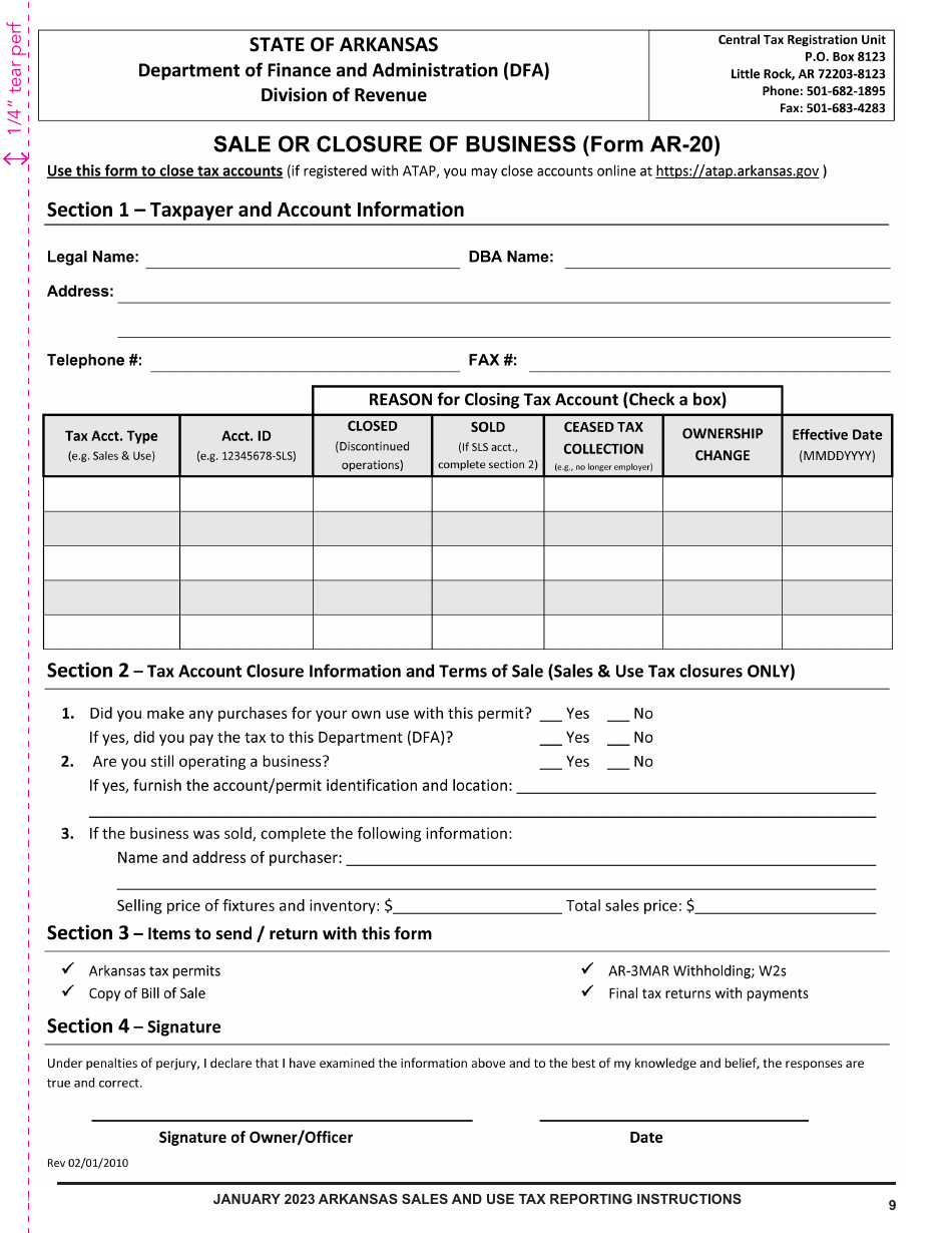 Download Instructions For Form Et 1 Arkansas Excise Tax Return Pdf 2023 Templateroller 2703