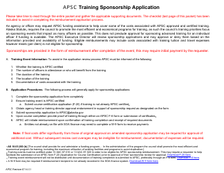Document preview: Apsc Training Sponsorship Request - Alaska