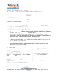 Document preview: Affidavit - Broward County, Florida
