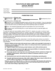 Form NHJB-2064-F Parenting Plan - New Hampshire