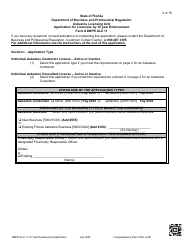 Form DBPR ALU11 Application for Licensure by 10 Year Endorsement - Florida, Page 4