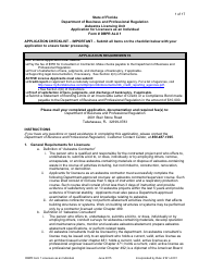 Form DBPR ALU1 Application for Licensure as an Individual - Florida, Page 2