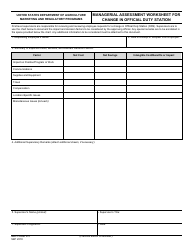 Document preview: MRP Form 370 Managerial Assessment Worksheet for Change in Official Duty Station