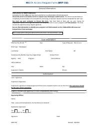 Document preview: Form MRP352 Webta Access Request Form