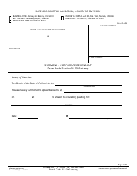Document preview: Form RI-CR056 Summons - Corporate Defendant - County of Riverside, California