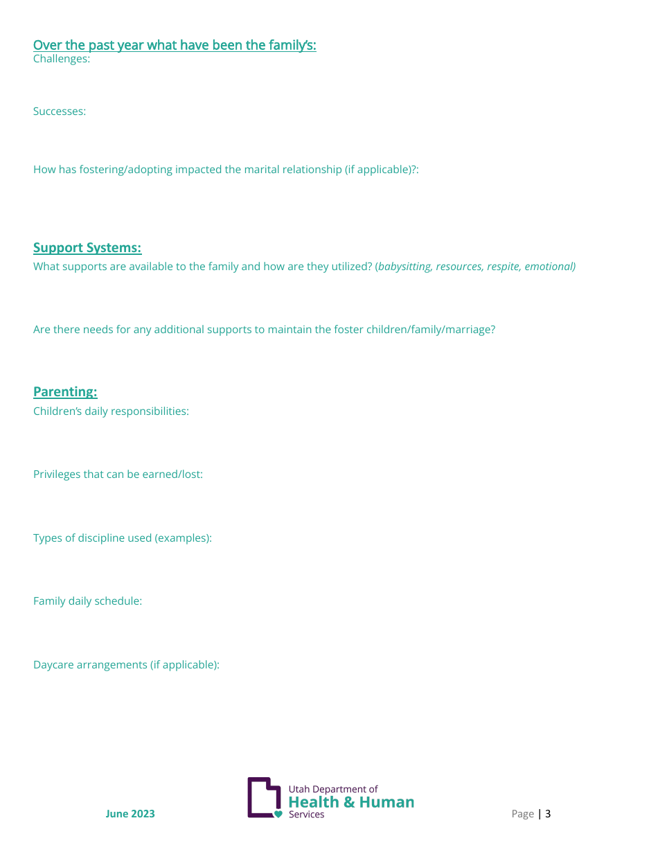 Annual Home Study Update - Utah, Page 3