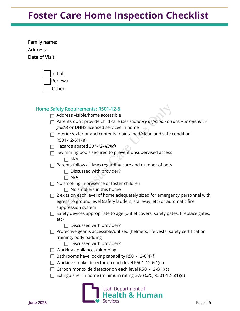 Annual Home Study Update - Utah, Page 5