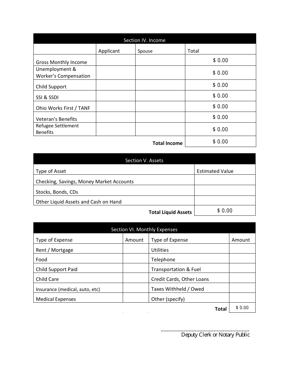 Poverty Affidavit - City of Toledo, Ohio, Page 3