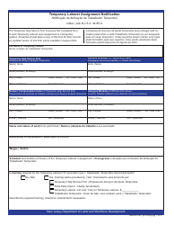 Document preview: Form MW-23 Temporary Laborer Assignment Notification - New Jersey (English/Portuguese)