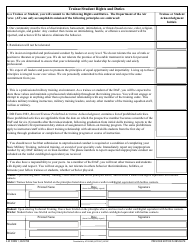 Document preview: 2 AF Form 1 Trainee/Student Rights and Duties