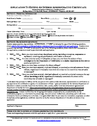 Application to Extend an Interim Administrative Certificate - Arizona, Page 3