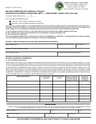Form BOE-267-L3 Welfare Exemption Supplemental Affidavit, Households Exceeding Low-Income Limits - &quot;over-Income&quot; Tenant Data (140% Ami) - Santa Cruz County, California