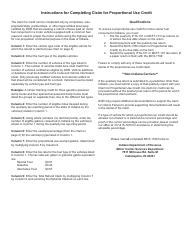 Form MCS-1789 (State Form 49868) Claim for Proportional Use Credit - Indiana, Page 2