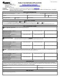 Form TS216 Fuels Tax Refund Application - Virginia