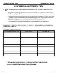 Form SP-23-0021 Technical Proposal Packet - on-Demand Language Translation and on-Demand American Sign Language Services - Arkansas, Page 4
