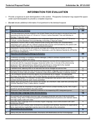 Form SP-23-0021 Technical Proposal Packet - on-Demand Language Translation and on-Demand American Sign Language Services - Arkansas, Page 5