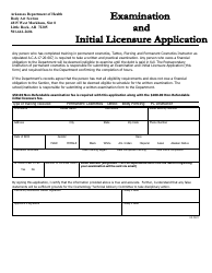 Examination and Initial Licensure Application - Arkansas, Page 2