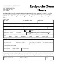 Reciprocity Form - Hours - Arkansas, Page 2