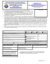 Document preview: Application for Extinguishment of a Grandfathered Groundwater Right for Extinguishment Credits - Arizona