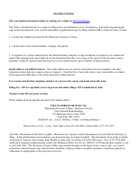 Minnesota Limited Liability Company Statement of Termination - Minnesota, Page 2