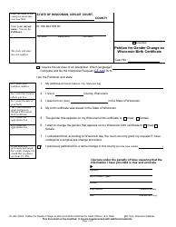 Document preview: Form CV-452 Petition for Gender Change on Wisconsin Birth Certificate - Wisconsin