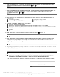 Form GN-4175 Physician&#039;s Statement - Involuntary Administration of Psychotropic Medication - Wisconsin, Page 2