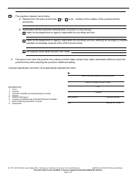 Form JD-1721 Petition Under Chapter 938 - Delinquency, Protection or Services, Civil Law/Ordinances - Wisconsin, Page 2