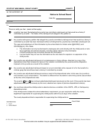 Document preview: Form JD-1725 Notice to School Board - Wisconsin
