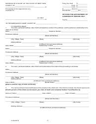 Document preview: Form G-2A Petition for Appointment of Guardian of Person Only - New York