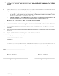 Form G-2A Petition for Appointment of Guardian of Person Only - New York, Page 3