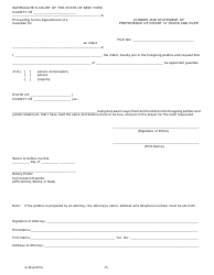 Form G-2B Petition for Appointment of Guardian of Person and Property/Property Only - New York, Page 6