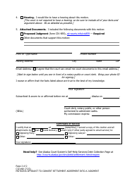 Form CIV-490 Motion &amp; Affidavit to Convert Settlement Agreement Into a Judgment - Alaska, Page 2