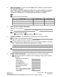 Form DR-488 Petition for Expedited Enforcement of a Child Custody or Visitation Order From Another State or Country - Alaska, Page 3