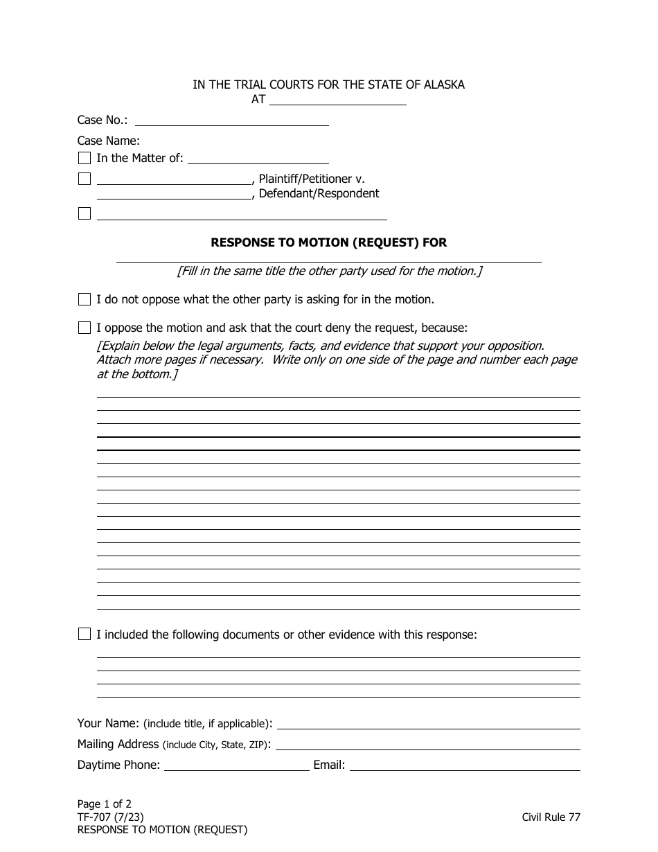 Form Tf 707 Fill Out Sign Online And Download Fillable Pdf Alaska Templateroller 6730