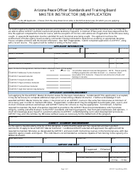 AZPOST Form MI Master Instructor (Mi) Application - Arizona