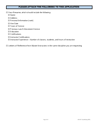 AZPOST Form MI Master Instructor (Mi) Application - Arizona, Page 2