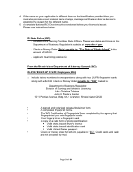 License Application for Non-facility/Vendor Employees - Rhode Island, Page 2